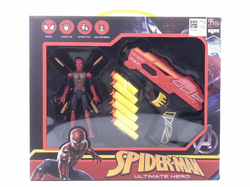 Soft Bullet Gun Set & Spider Man W/L toys
