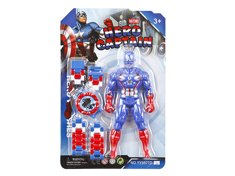 Building Block Electronic Watch & Captain America toys
